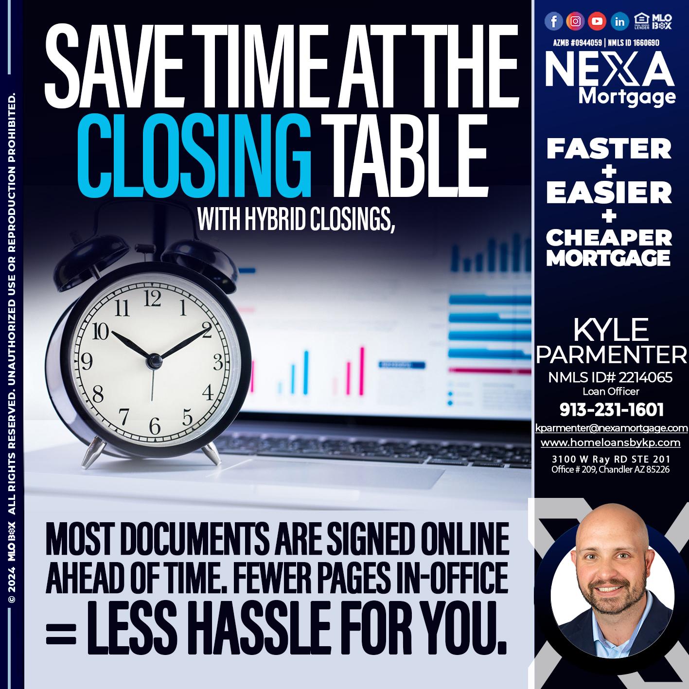 SAVE TIME - Kyle Parmenter -Loan Officer